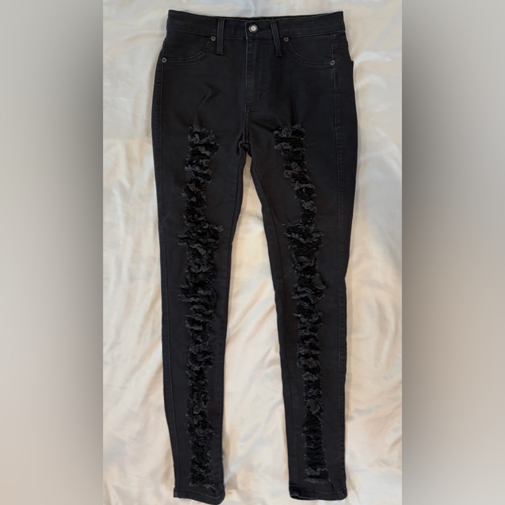 Black Distressed Women's Jeggings